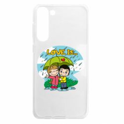 Чехол из раздела Love is Love is ... in the rain для Samsung S23 Plus - FATLINE Чехол из раздела Love is Love is ... in the rain для Samsung S23 Plus