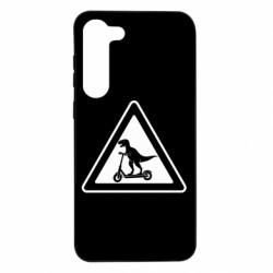 Чехол из раздела Авторские принты Осторожно: Динозавры на электросамокатах для Samsung S23 Plus - FATLINE Чехол из раздела Авторские принты Осторожно: Динозавры на электросамокатах для Samsung S23 Plus