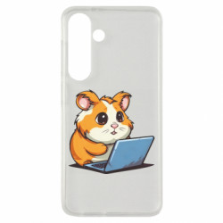 Чехол из раздела Программистам Хомяк программист с ноутом для Samsung S24 - FATLINE Чехол из раздела Программистам Хомяк программист с ноутом для Samsung S24