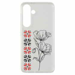 Чехол из раздела Авторские принты Маки. Вишивка. Украина для Samsung S24 - FATLINE Чехол из раздела Авторские принты Маки. Вишивка. Украина для Samsung S24