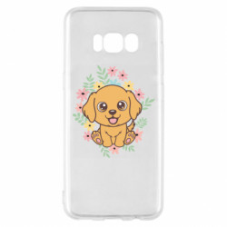 Чехол из раздела Авторские принты Собака флорист в цветках для Samsung S8 - FATLINE Чехол из раздела Авторские принты Собака флорист в цветках для Samsung S8