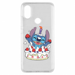 Чехол из раздела Лило и Стич Стич с праздничным тортом для Xiaomi Mi A2 - FATLINE Чехол из раздела Лило и Стич Стич с праздничным тортом для Xiaomi Mi A2