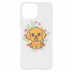 Чехол из раздела Авторские принты Собака флорист в цветках для Xiaomi Mi11 Lite - FATLINE Чехол из раздела Авторские принты Собака флорист в цветках для Xiaomi Mi11 Lite