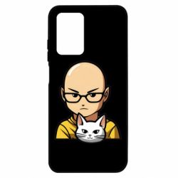 Чехол из раздела One punch man Сайтама из OnePunchMan в очках с котиком для Xiaomi Poco M4 5G/Redmi 10 5G - FATLINE Чехол из раздела One punch man Сайтама из OnePunchMan в очках с котиком для Xiaomi Poco M4 5G/Redmi 10 5G