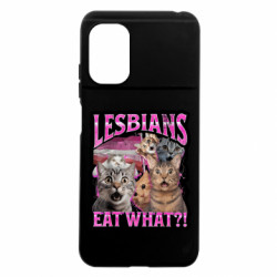 Чехол из раздела Мемы Lesbians eat what?! для Xiaomi Poco M5 - FATLINE Чехол из раздела Мемы Lesbians eat what?! для Xiaomi Poco M5