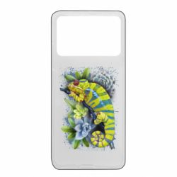 Чехол из раздела Авторские принты Collage with chameleon and succulents для Xiaomi Poco X4 Pro 5G - FATLINE Чехол из раздела Авторские принты Collage with chameleon and succulents для Xiaomi Poco X4 Pro 5G
