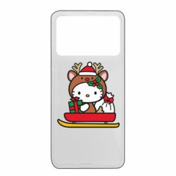 Чехол из раздела НОВЫЙ ГОД 2026 Китти на санках для Xiaomi Poco X4 Pro 5G - FATLINE Чехол из раздела НОВЫЙ ГОД 2026 Китти на санках для Xiaomi Poco X4 Pro 5G