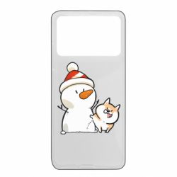 Чехол из раздела Корги Корги метит снеговика для Xiaomi Poco X4 Pro 5G - FATLINE Чехол из раздела Корги Корги метит снеговика для Xiaomi Poco X4 Pro 5G