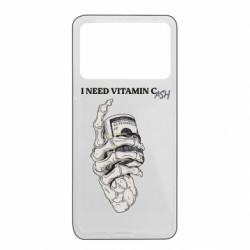Чехол из раздела Прикольные рисунки I need vitamin Cash для Xiaomi Poco X4 Pro 5G - FATLINE Чехол из раздела Прикольные рисунки I need vitamin Cash для Xiaomi Poco X4 Pro 5G