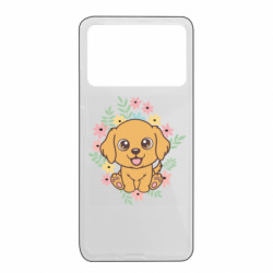 Чехол из раздела Авторские принты Собака флорист в цветках для Xiaomi Poco X4 Pro 5G - FATLINE Чехол из раздела Авторские принты Собака флорист в цветках для Xiaomi Poco X4 Pro 5G