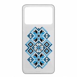Чехол из раздела Авторские принты Украинский узор голубой для Xiaomi Poco X4 Pro 5G - FATLINE Чехол из раздела Авторские принты Украинский узор голубой для Xiaomi Poco X4 Pro 5G