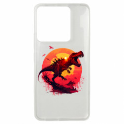 Чохол з розділу Динозаври Тиранозавр на фоні сонця для Xiaomi Poco X6 - FATLINE Чохол з розділу Динозаври Тиранозавр на фоні сонця для Xiaomi Poco X6