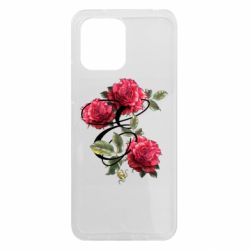 Чехол из раздела Цветы Буква Е с розами для Xiaomi Redmi 12 - FATLINE Чехол из раздела Цветы Буква Е с розами для Xiaomi Redmi 12