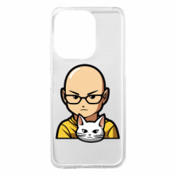 Чохол з розділу One punch man Сайтама з Ванпанчмєну в окулярах з котиком для Xiaomi Redmi 13 4G/Poco M6 4G - FATLINE Чохол з розділу One punch man Сайтама з Ванпанчмєну в окулярах з котиком для Xiaomi Redmi 13 4G/Poco M6 4G