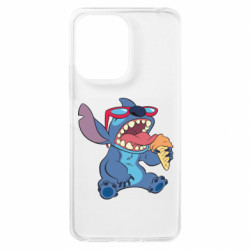 Чохол з розділу Ліло та Стіч Стіч з морозивом для Xiaomi Redmi 13C - FATLINE Чохол з розділу Ліло та Стіч Стіч з морозивом для Xiaomi Redmi 13C