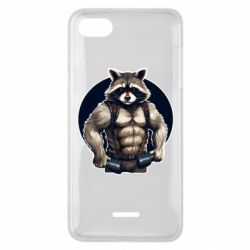 Чохол з розділу Єнот GYM єнот бодібілдер для Xiaomi Redmi 6A - FATLINE Чохол з розділу Єнот GYM єнот бодібілдер для Xiaomi Redmi 6A