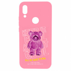 Чехол из раздела Abstract world Розовый медведь для Xiaomi Redmi 7 - FATLINE Чехол из раздела Abstract world Розовый медведь для Xiaomi Redmi 7