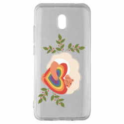 Чехол из раздела Авторские принты Женщина блондинка с радужным сердцем для Xiaomi Redmi 8A - FATLINE Чехол из раздела Авторские принты Женщина блондинка с радужным сердцем для Xiaomi Redmi 8A