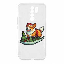 Чехол из раздела Авторские принты Рождество. Счастливый корги для Xiaomi Redmi 9 - FATLINE Чехол из раздела Авторские принты Рождество. Счастливый корги для Xiaomi Redmi 9
