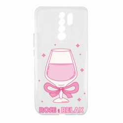 Чехол из раздела Авторские принты Розовый релакс в бокале для Xiaomi Redmi 9 - FATLINE Чехол из раздела Авторские принты Розовый релакс в бокале для Xiaomi Redmi 9