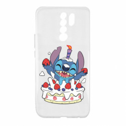 Чехол из раздела Лило и Стич Стич с праздничным тортом для Xiaomi Redmi 9 - FATLINE Чехол из раздела Лило и Стич Стич с праздничным тортом для Xiaomi Redmi 9