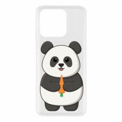 Чехол из раздела Панда Милая панда с морковкой для Xiaomi Redmi 10c - FATLINE Чехол из раздела Панда Милая панда с морковкой для Xiaomi Redmi 10c