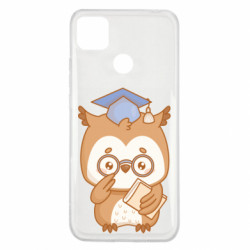 Чехол из раздела Студентам Сова выпускник в очках в с книгой для Xiaomi Redmi 9c - FATLINE Чехол из раздела Студентам Сова выпускник в очках в с книгой для Xiaomi Redmi 9c