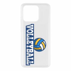 Чохол з розділу Волейбол Volleyball text and ball для Xiaomi Redmi 10C - FATLINE Чохол з розділу Волейбол Volleyball text and ball для Xiaomi Redmi 10C