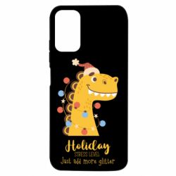 Чохол з розділу Дракон Дракон Санта з гірляндою для Xiaomi Redmi Note 10 5G - FATLINE Чохол з розділу Дракон Дракон Санта з гірляндою для Xiaomi Redmi Note 10 5G