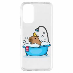 Чехол из раздела Авторские принты Капибара принимает ванну. для Xiaomi Redmi Note 11 - FATLINE Чехол из раздела Авторские принты Капибара принимает ванну. для Xiaomi Redmi Note 11