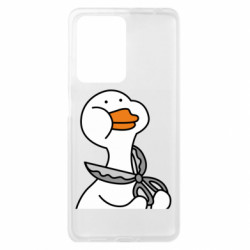 Чехол из раздела Птицы Гусь с ножницами для Xiaomi Redmi Note 12 Pro Plus 5G - FATLINE Чехол из раздела Птицы Гусь с ножницами для Xiaomi Redmi Note 12 Pro Plus 5G