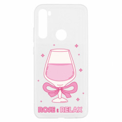 Чехол из раздела Авторские принты Розовый релакс в бокале для Xiaomi Redmi Note 8T - FATLINE Чехол из раздела Авторские принты Розовый релакс в бокале для Xiaomi Redmi Note 8T