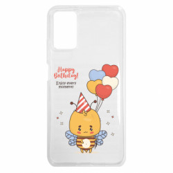 Чехол из раздела Авторские принты Happy birthday! Пчелка с воздушными шариками для Xiaomi Redmi Note 9 4G - FATLINE Чехол из раздела Авторские принты Happy birthday! Пчелка с воздушными шариками для Xiaomi Redmi Note 9 4G