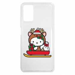 Чехол из раздела НОВЫЙ ГОД 2026 Китти на санках для Xiaomi Redmi Note 9 4G - FATLINE Чехол из раздела НОВЫЙ ГОД 2026 Китти на санках для Xiaomi Redmi Note 9 4G