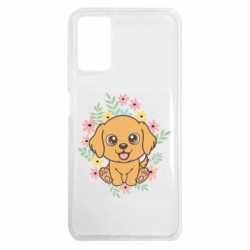 Чехол из раздела Авторские принты Собака флорист в цветках для Xiaomi Redmi Note 9 4G - FATLINE Чехол из раздела Авторские принты Собака флорист в цветках для Xiaomi Redmi Note 9 4G
