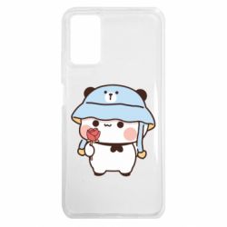 Чехол из раздела Bubu and Dudu Мишка с цветочком для Xiaomi Redmi Note 9 4G - FATLINE Чехол из раздела Bubu and Dudu Мишка с цветочком для Xiaomi Redmi Note 9 4G