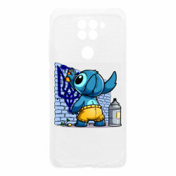 Чехол из раздела Лило и Стич Стич патриот Украины для Xiaomi Redmi Note 9/Redmi 10X - FATLINE Чехол из раздела Лило и Стич Стич патриот Украины для Xiaomi Redmi Note 9/Redmi 10X