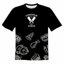 Мужская 3D футболка Кулинарный хулиган и еда - FATLINE Мужская 3D футболка Кулинарный хулиган и еда