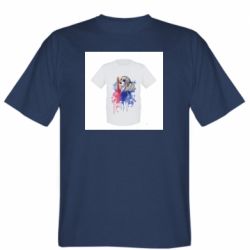 Мужская футболка Stedman Футболка детская белая (S) Харли Квин акварель