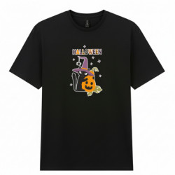 Мужская футболка Gildan Хэллоуин Черный кот и Тыквенный Джек