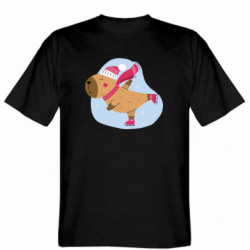 Мужская футболка Gildan Капибара на коньках - FATLINE Мужская футболка Gildan Капибара на коньках