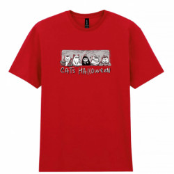 Мужская футболка Gildan Кошки Хэллоуин