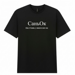 Чоловіча футболка Gildan СаньОк - Саня, у якого все ок