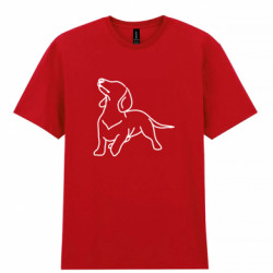 Мужская футболка Gildan Такса Минималистичный Арт