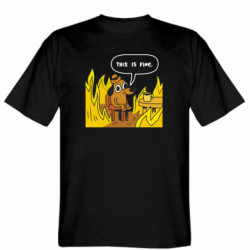 Мужская футболка Gildan This is fine - FATLINE Мужская футболка Gildan This is fine