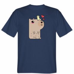 Мужская футболка Stedman Капибара с цыпленком - FATLINE Мужская футболка Stedman Капибара с цыпленком