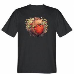 Мужская футболка Stedman капибара с сердцем - FATLINE Мужская футболка Stedman капибара с сердцем