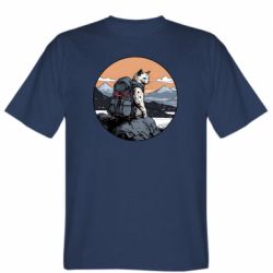 Мужская футболка Stedman Кот в горах - FATLINE Мужская футболка Stedman Кот в горах