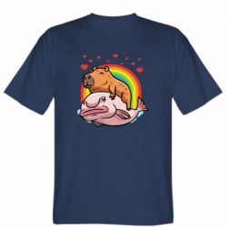 Мужская футболка Stedman Капибара на рыбе - FATLINE Мужская футболка Stedman Капибара на рыбе