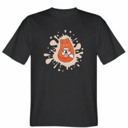 Мужская футболка Stedman Котик пьёт кофе